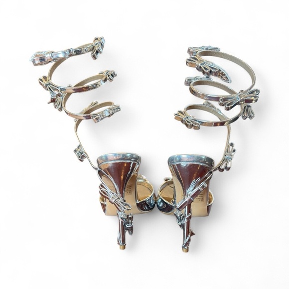 Lemonade Metallic Bow Strap Heels – Size 8.5 - Picture 4 of 14